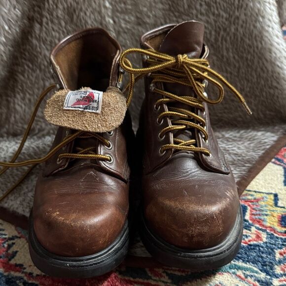 Red Wing Classic Brown Leather Boots women’s sz 8.5 - Picture 6 of 9